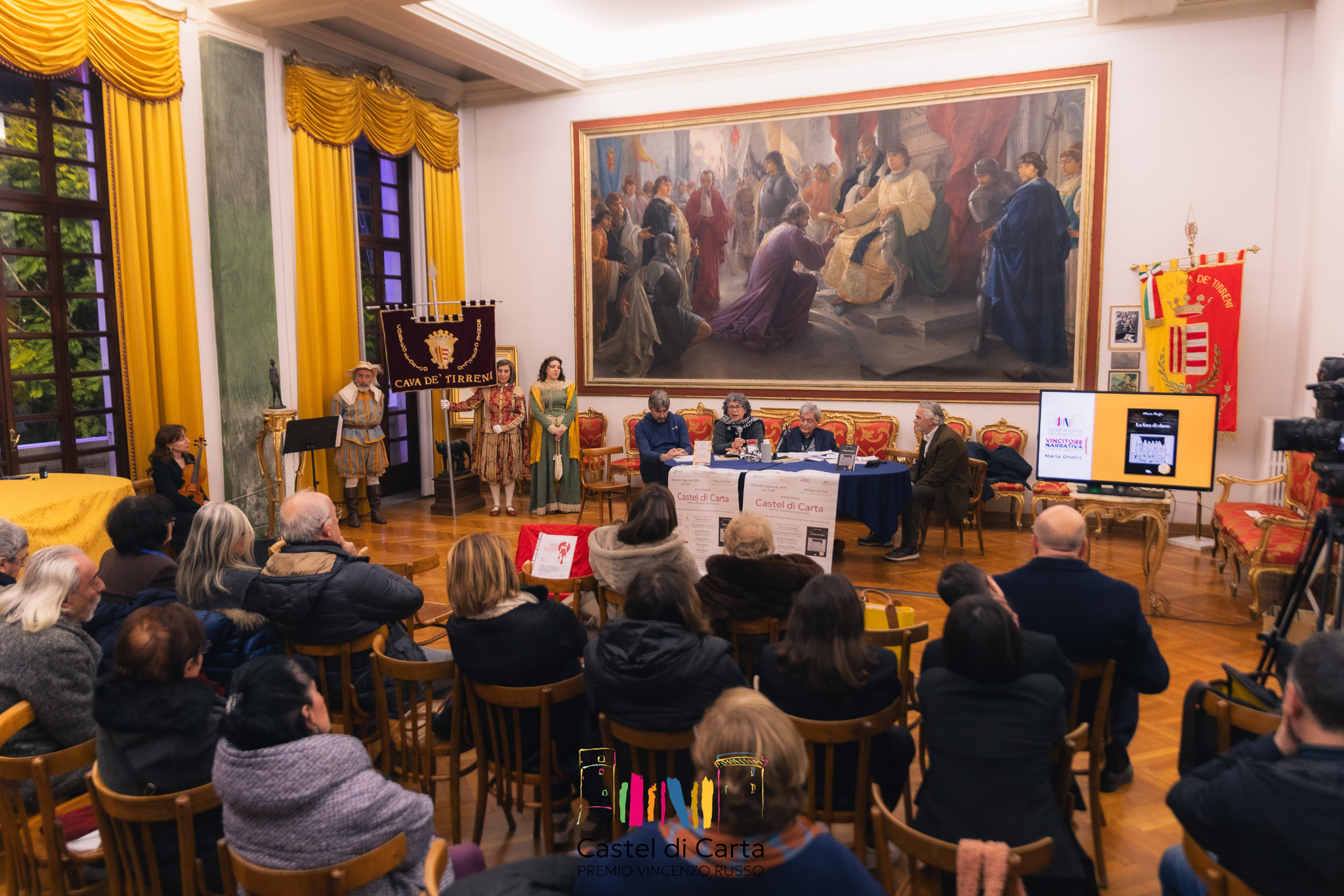 Castel di Carta · Presentazione 2026 · Il pubblico nella sala di rappresentanza