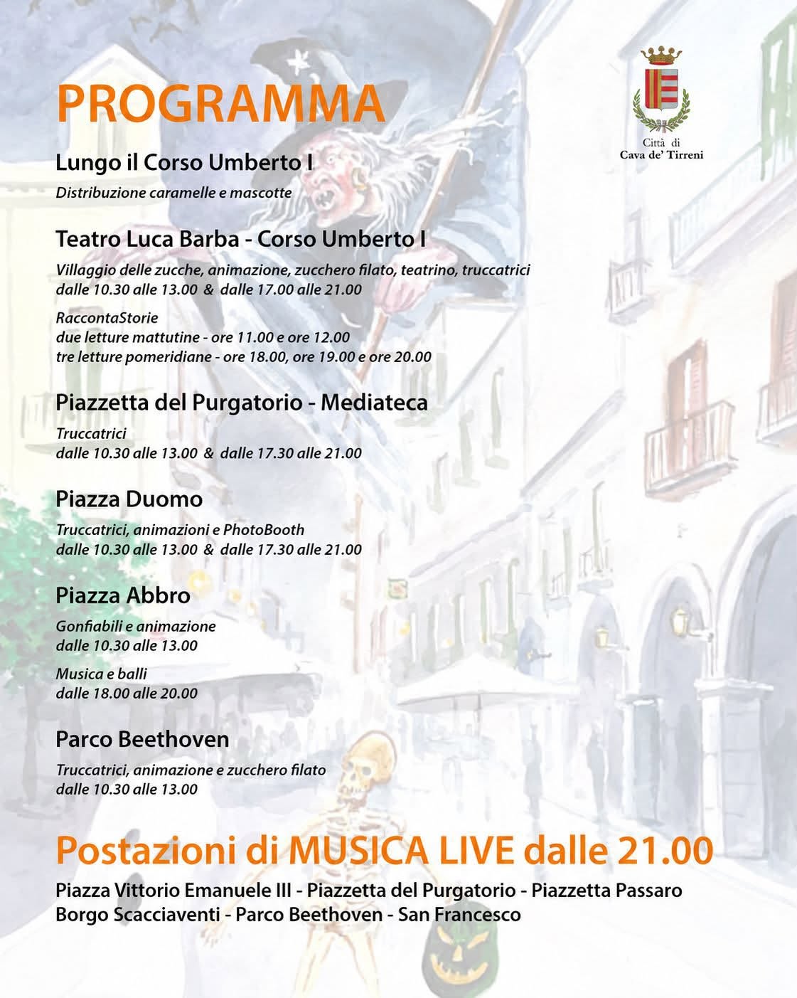 Locandina: Cava da Paura · Il programma · 31 ottobre 2026