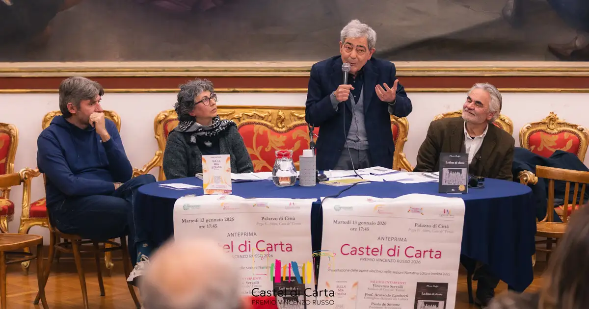 Autori e ospiti all’Anteprima Castel di Carta, nel Palazzo di Città di Cava de’ Tirreni