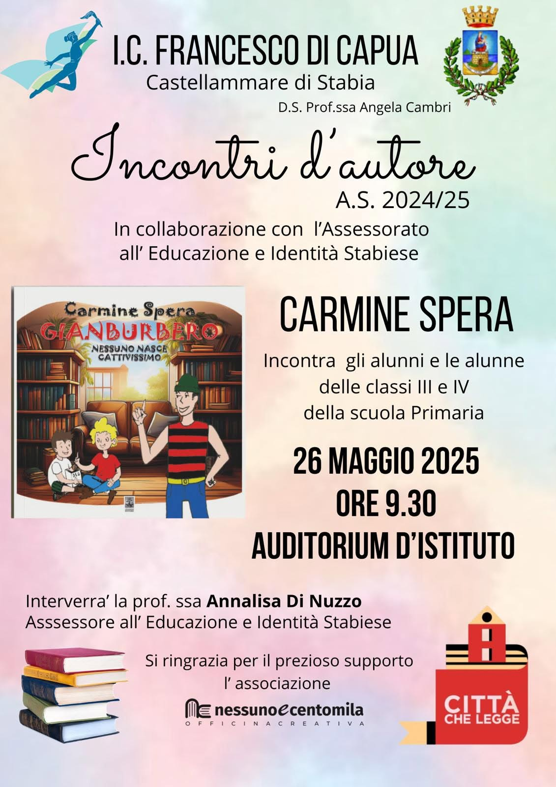 Locandina: Incontri d’autore · Carmine Spera · 26 maggio 2025 · ore 09:30