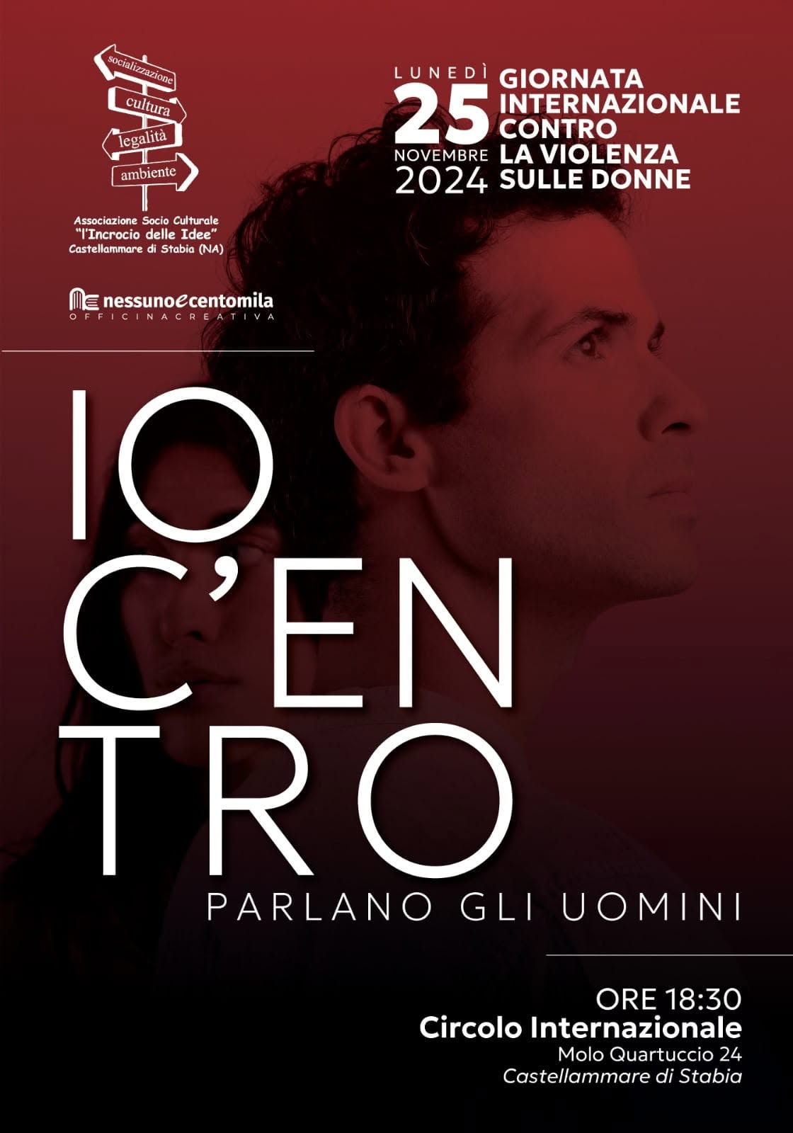 Locandina: Io c’entro · Parlano gli uomini · 25 novembre 2024 · ore 18:30