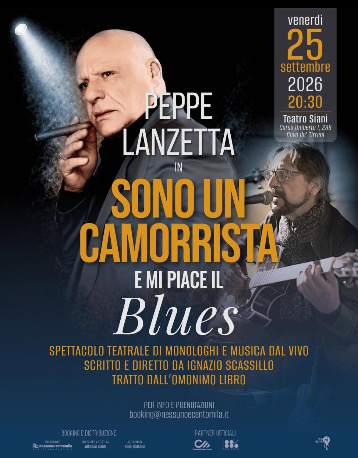 Locandina: Sono un camorrista e mi piace il blues · 25 settembre 2026 · ore 20:30
